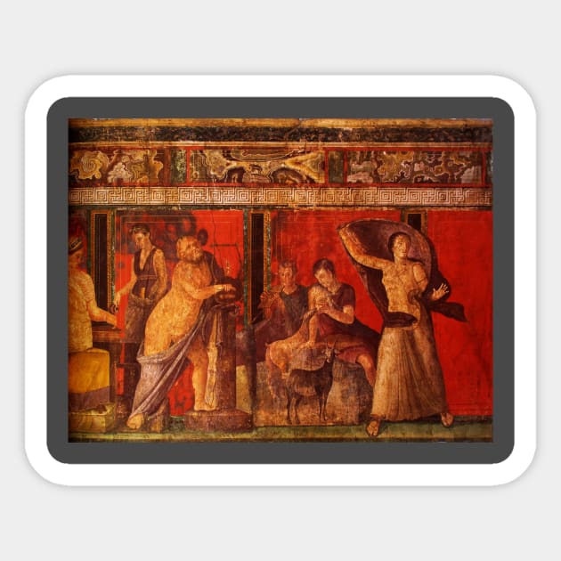 Silenus - Villa dei Misterii Sticker by Mosaicblues